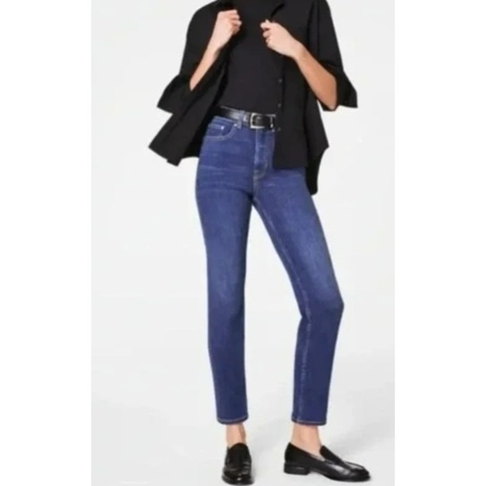Spanx Ankle Slim Jeans Bennet Wash High Rise Blue Denim 21272R Womens 16 NEW